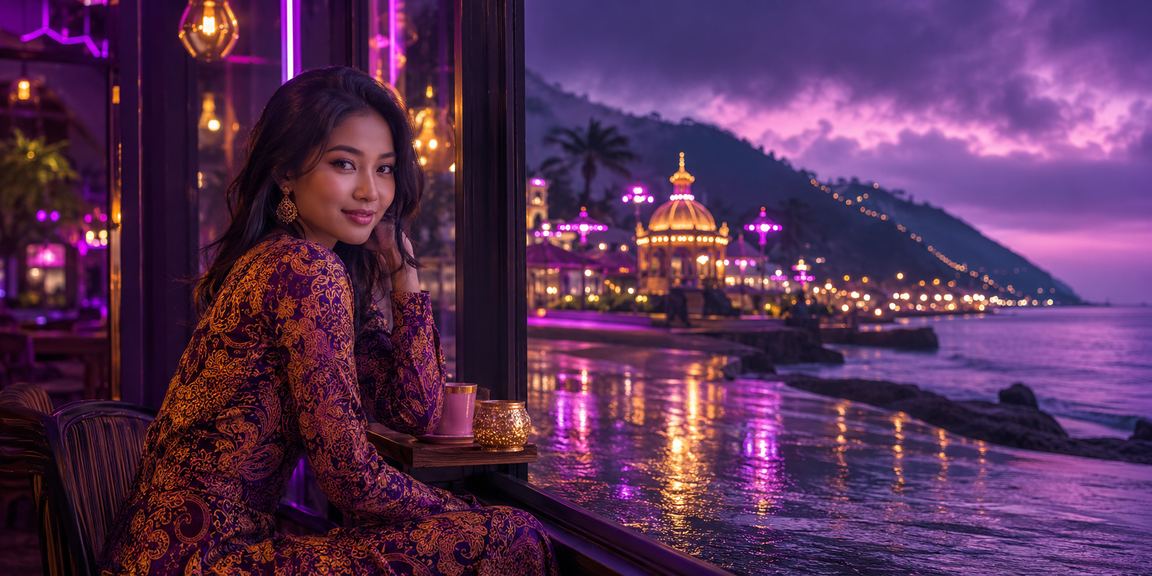 Permainan loteri Malaysia dengan corak batik tradisional pada platform dalam talian